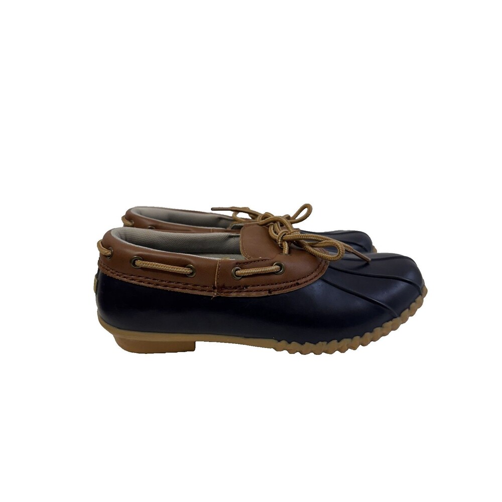 JBU by Jambu Gwen Weather Ready Duck Slip-On Rain Shoes Navy Brown Women’s  Sz 7 - Picture 2 of 13